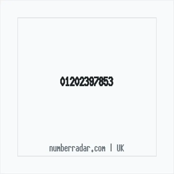 Reverse number check for +44 1202 397853 — who called me?