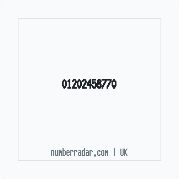 Reverse number check for +44 1202 458770 — who called me?