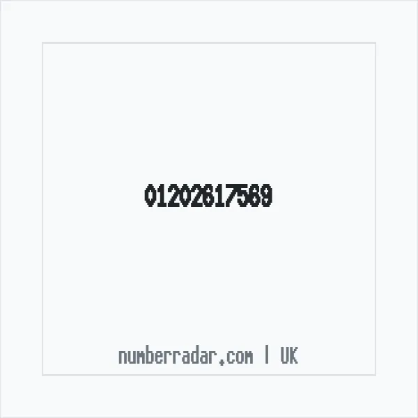 Reverse number check for +44 1202 617569 — who called me?