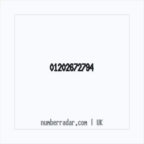Reverse number check for +44 1202 672794 — who called me?