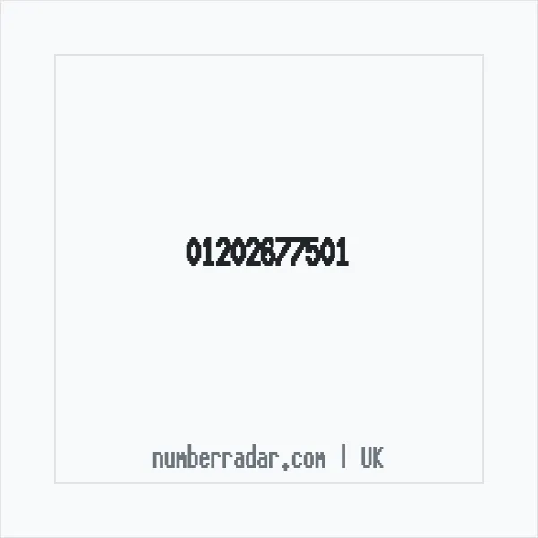 Reverse number check for +44 1202 677501 — who called me?