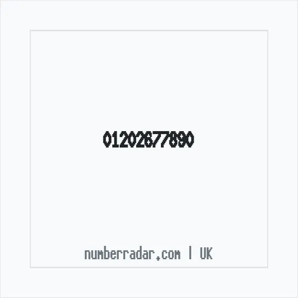 Reverse number check for +44 1202 677890 — who called me?
