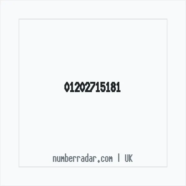 Reverse number check for +44 1202 715181 — who called me?