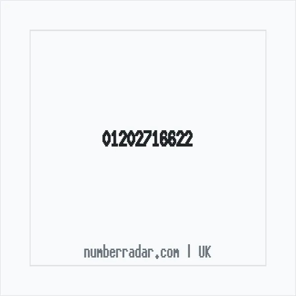 Reverse number check for +44 1202 716622 — who called me?