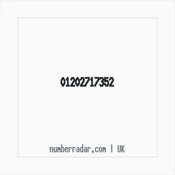 Reverse number check for +44 1202 717352 — who called me?