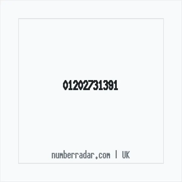 Reverse number check for +44 1202 731391 — who called me?