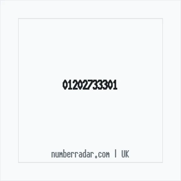 Reverse number check for +44 1202 733301 — who called me?