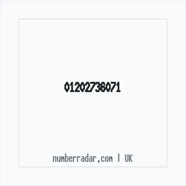Reverse number check for +44 1202 736071 — who called me?