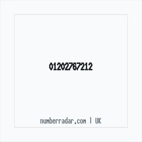Reverse number check for +44 1202 767212 — who called me?