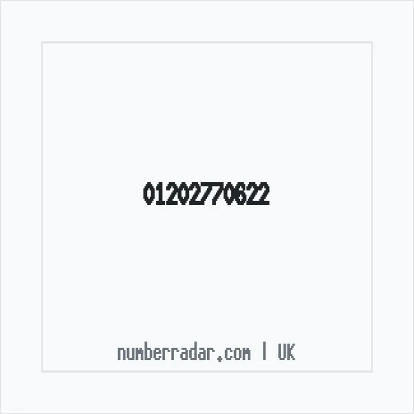 Reverse number check for +44 1202 770622 — who called me?