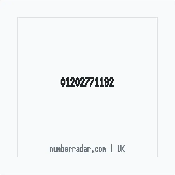 Reverse number check for +44 1202 771192 — who called me?
