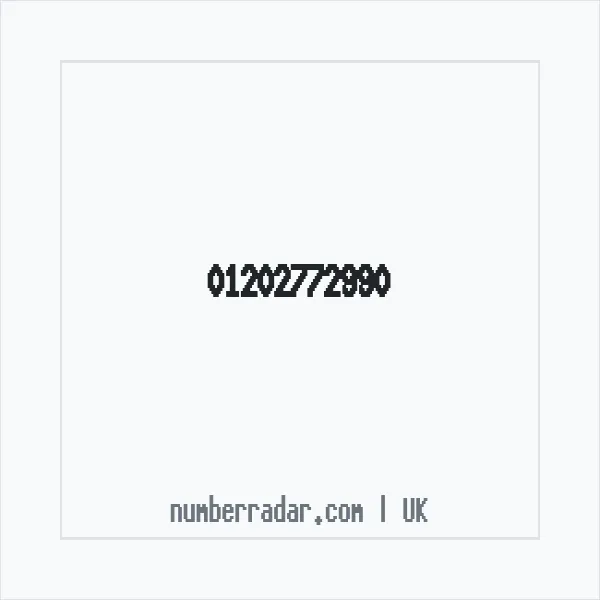 Reverse number check for +44 1202 772990 — who called me?