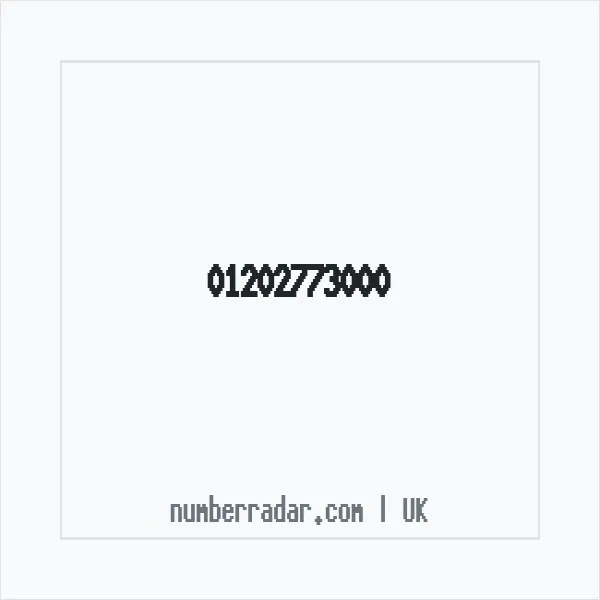 Reverse number check for +44 1202 773000 — who called me?