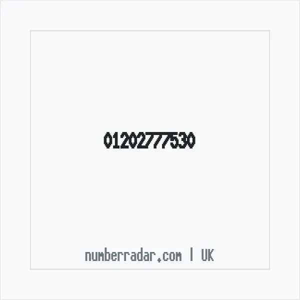 Reverse number check for +44 1202 777530 — who called me?