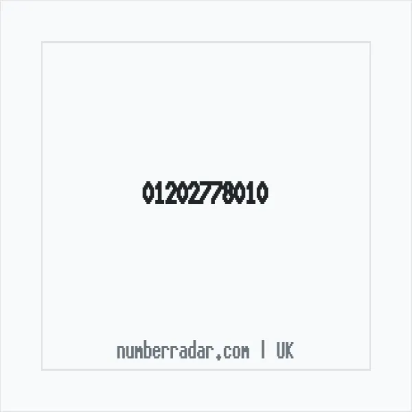 Reverse number check for +44 1202 778010 — who called me?