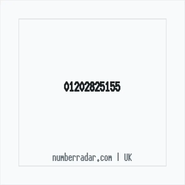 Reverse number check for +44 1202 825155 — who called me?