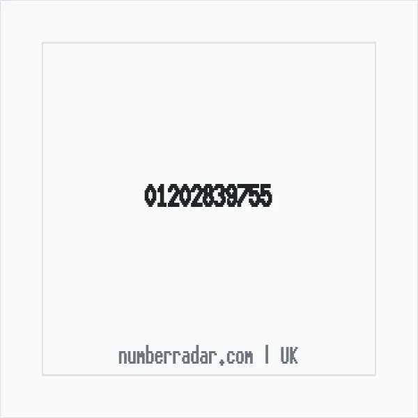 Reverse number check for +44 1202 839755 — who called me?