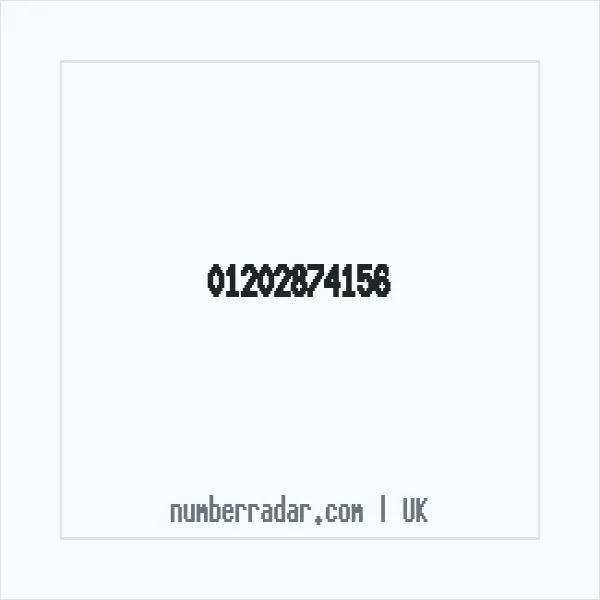 Reverse number check for +44 1202 874156 — who called me?