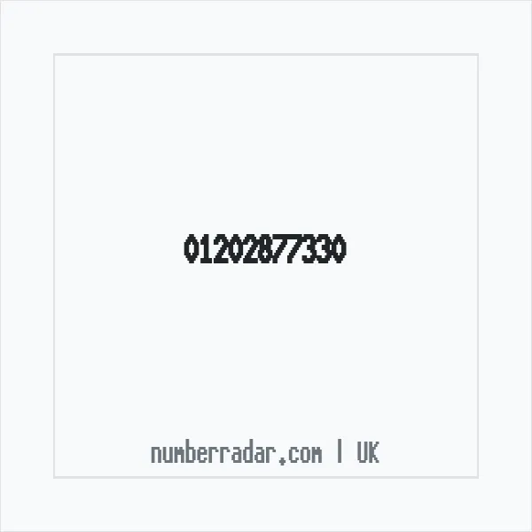 Reverse number check for +44 1202 877330 — who called me?