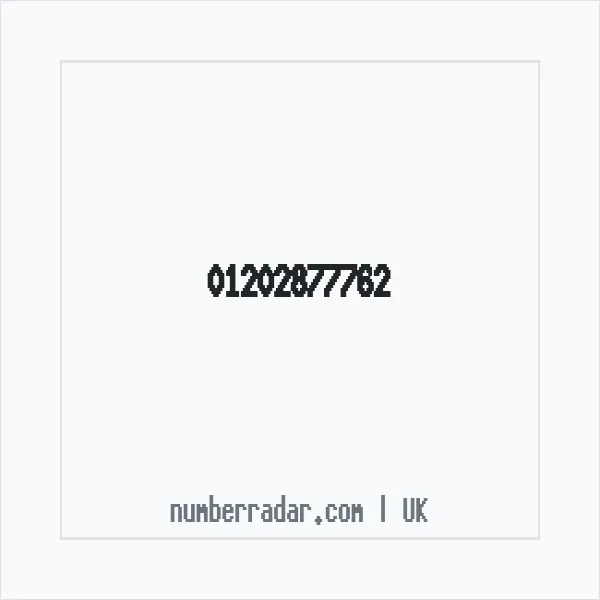 Reverse number check for +44 1202 877762 — who called me?