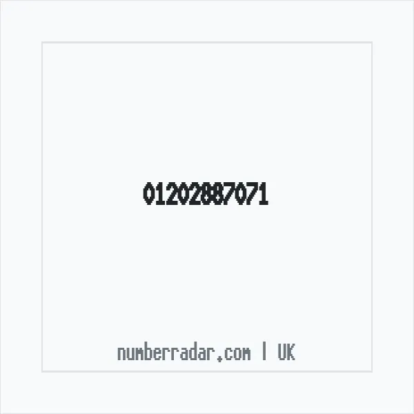 Reverse number check for +44 1202 887071 — who called me?