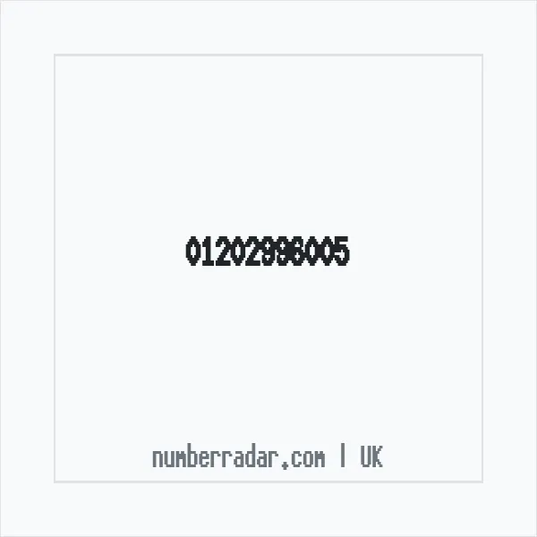 Reverse number check for +44 1202 996005 — who called me?