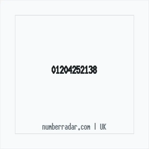 Reverse number check for +44 1204 252138 — who called me?