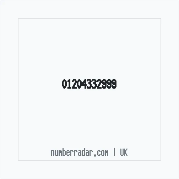 Reverse number check for +44 1204 332999 — who called me?