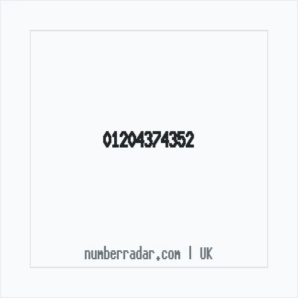 Reverse number check for +44 1204 374352 — who called me?