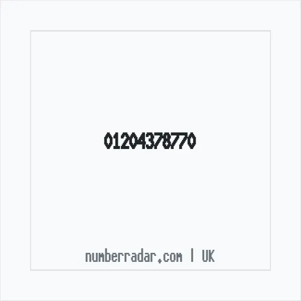 Reverse number check for +44 1204 378770 — who called me?