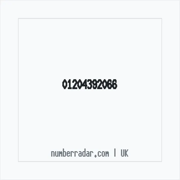 Reverse number check for +44 1204 392066 — who called me?