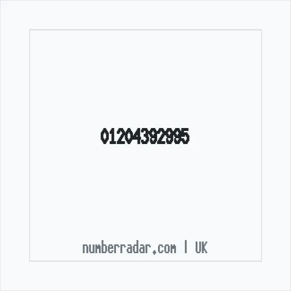 Reverse number check for +44 1204 392995 — who called me?