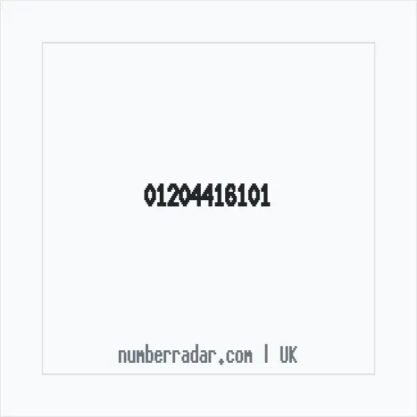 Reverse number check for +44 1204 416101 — who called me?