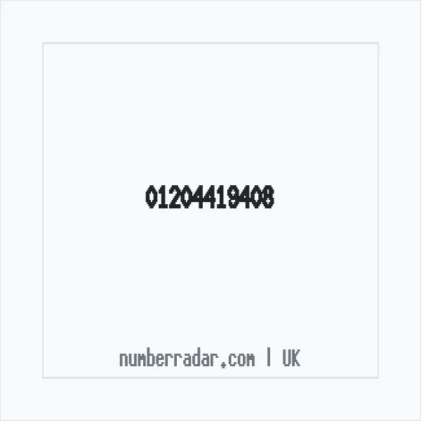 Reverse number check for +44 1204 419408 — who called me?