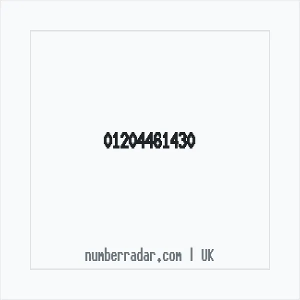 Reverse number check for +44 1204 461430 — who called me?