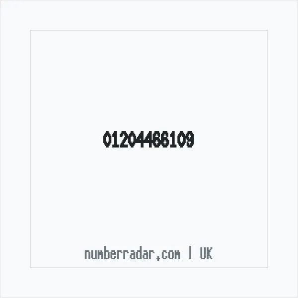 Reverse number check for +44 1204 466109 — who called me?