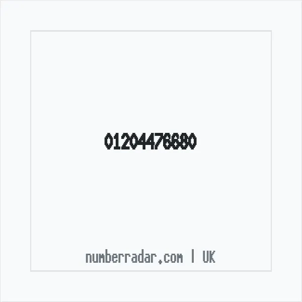Reverse number check for +44 1204 476680 — who called me?