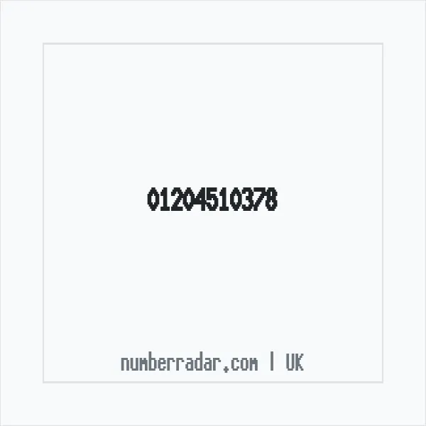 Reverse number check for +44 1204 510378 — who called me?