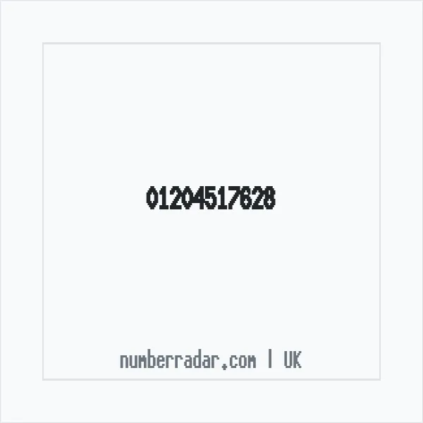 Reverse number check for +44 1204 517628 — who called me?