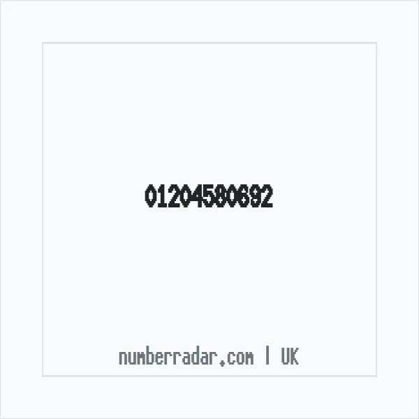 Reverse number check for +44 1204 580692 — who called me?
