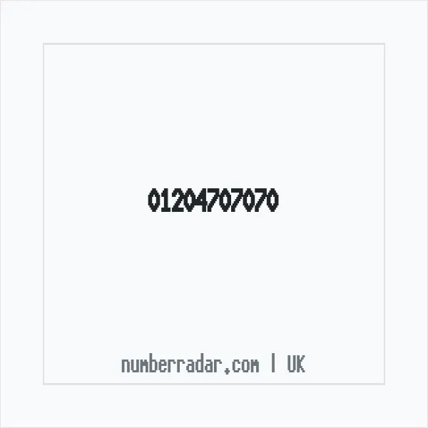 Reverse number check for +44 1204 707070 — who called me?