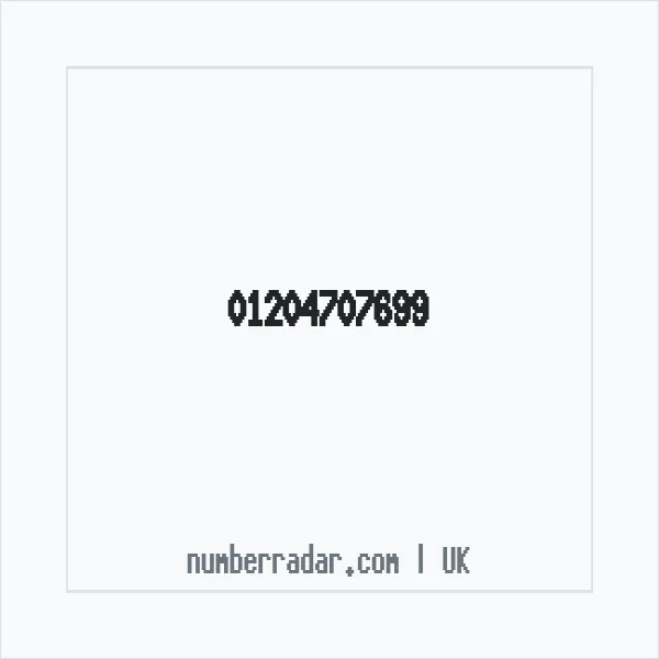 Reverse number check for +44 1204 707699 — who called me?