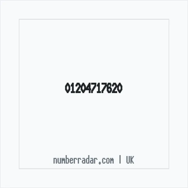Reverse number check for +44 1204 717620 — who called me?