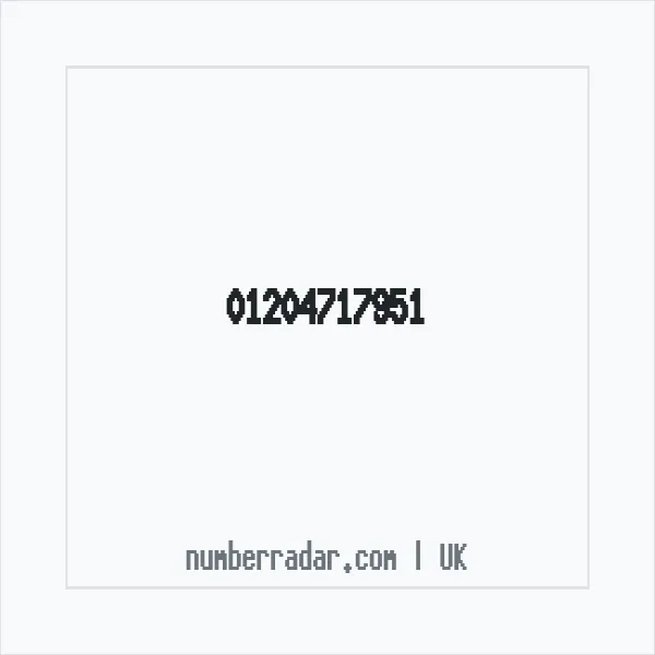 Reverse number check for +44 1204 717951 — who called me?