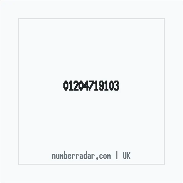 Reverse number check for +44 1204 719103 — who called me?