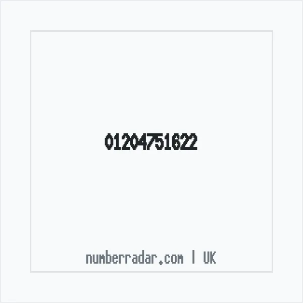 Reverse number check for +44 1204 751622 — who called me?