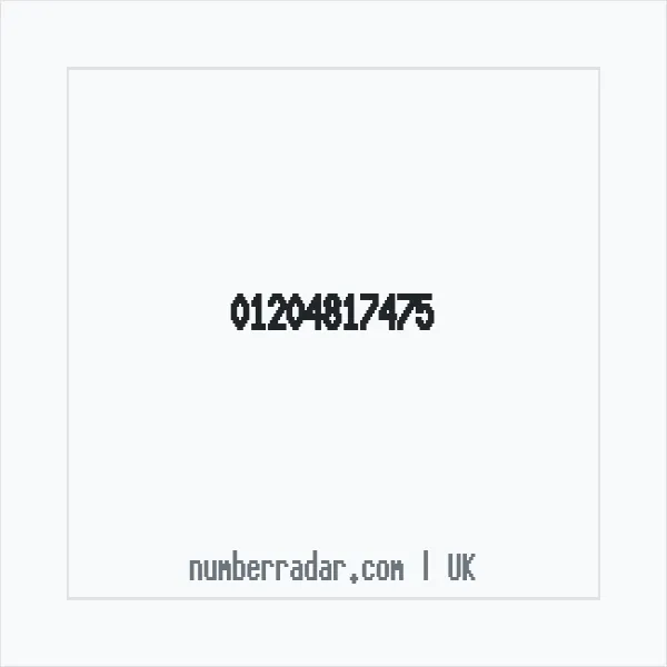 Reverse number check for +44 1204 817475 — who called me?
