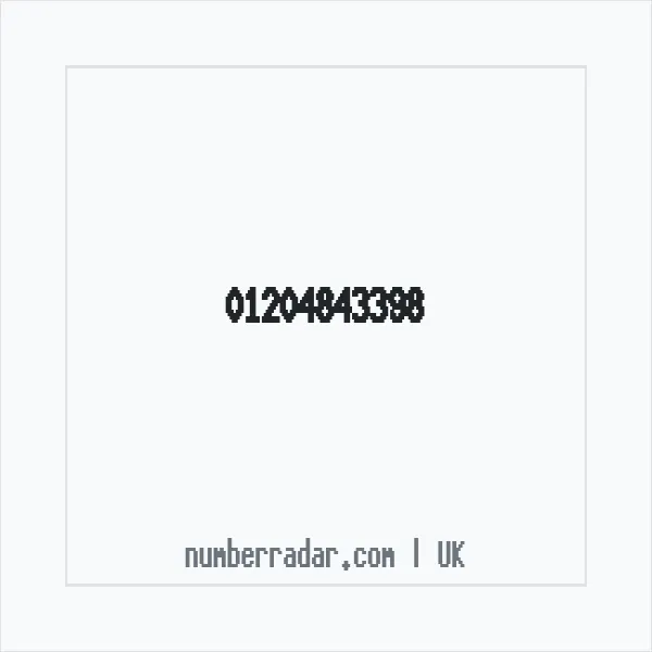 Reverse number check for +44 1204 843398 — who called me?