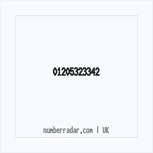 Reverse number check for +44 1205 323342 — who called me?