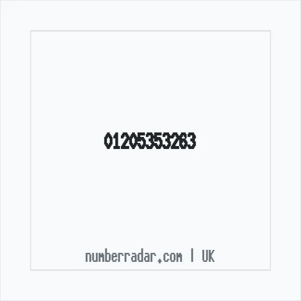 Reverse number check for +44 1205 353263 — who called me?